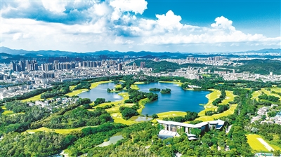 广东深圳龙岗打造市民喜爱的绿地公园